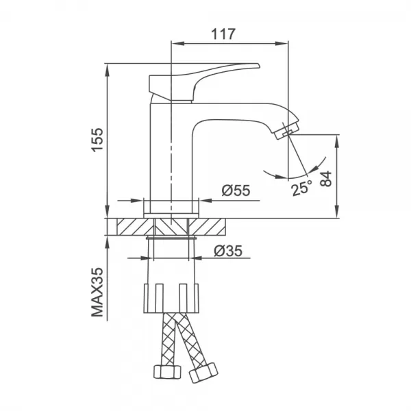 Змішувач для раковини FRAP  F1075