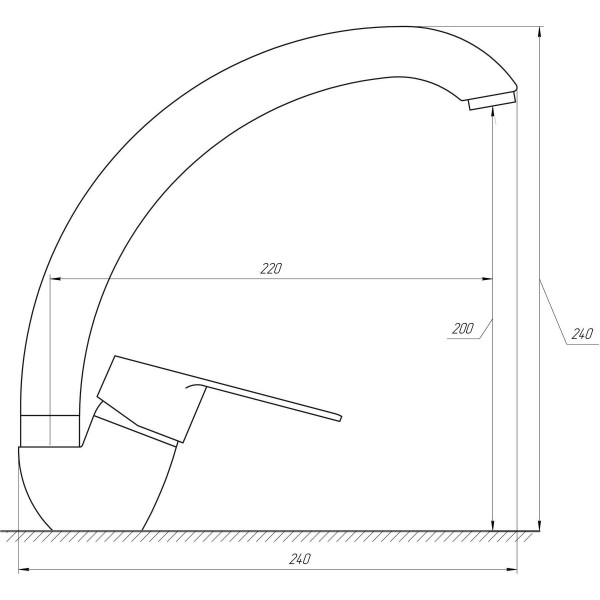 Змішувач для кухні одноважільний DOMINO 000010462