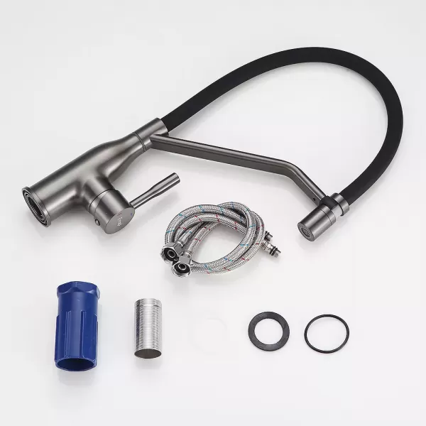 Смеситель для кухни гибкий серый F4497-9