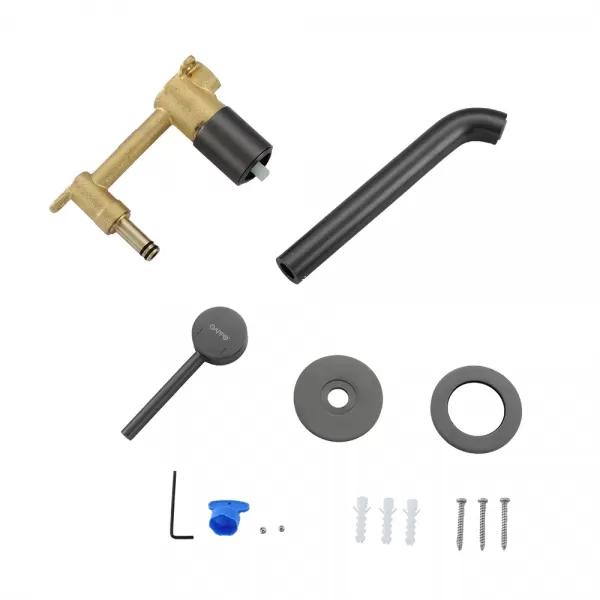 G1206-9 умивальник вбудований одноваж. кругл. вилив лат. Ø35 (сірий Gungrey) {8/1}