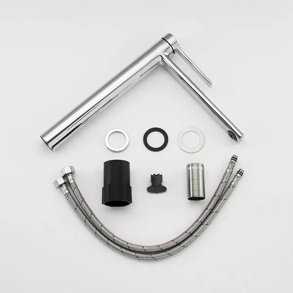 F1067-2 умивальник високий  одноваж. литий вилив лат. корпус гайка Ø25 (хром)** {10}