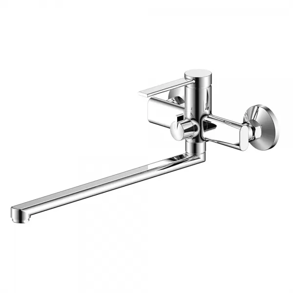 F2267 ванна одноваж. довг. пл. вилив лат. корпус Ø35 (хром)** {10}