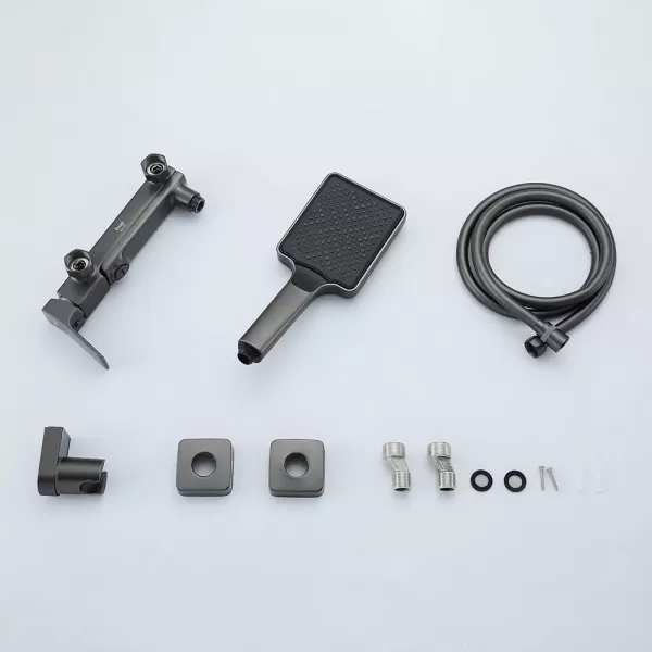 F3284-9 ванна одноваж. кор. поворот. вилив лат. корпус гайка Ø30 (сірий Gungrey) {8/1}