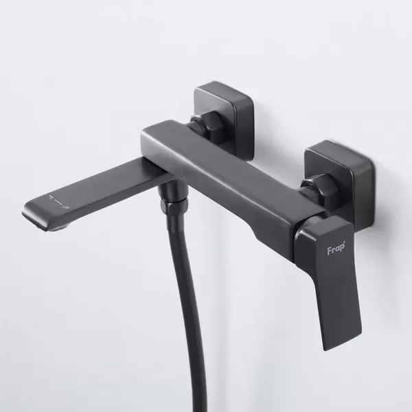 F3284-9 ванна одноваж. кор. поворот. вилив лат. корпус гайка Ø30 (сірий Gungrey) {8/1}