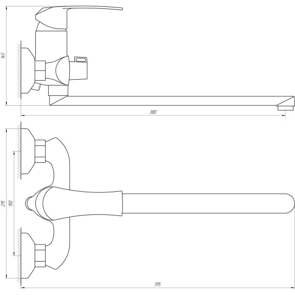 Смеситель для ванны DOMINO ELLIPSE DCC-208