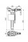 Впускний клапан для унітазу з боковим підведенням 3/8 AlcaPlast A150-3/8