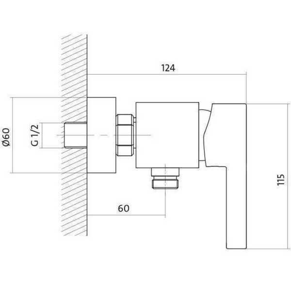 Змішувач для душу Cersanit LUVIO S951-037