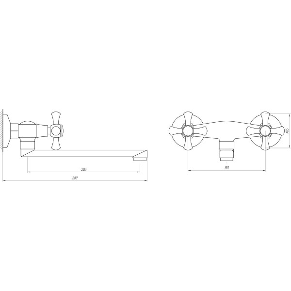 Смеситель для кухни двухрычажный DOMINO 000013385