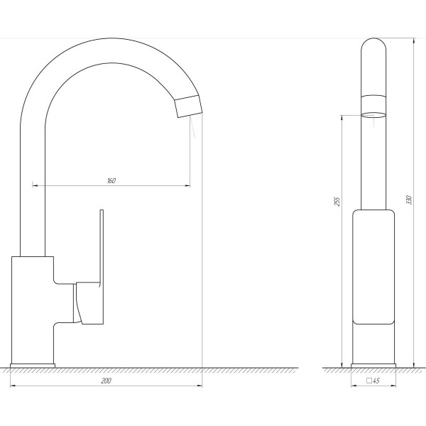 Змішувач для кухні одноважільний DOMINO 000013703