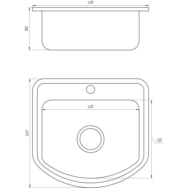 Мойка кухонная Mira MR 4946 D Decor