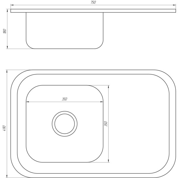 Мойка кухонная Mira MR 7549 D Decor