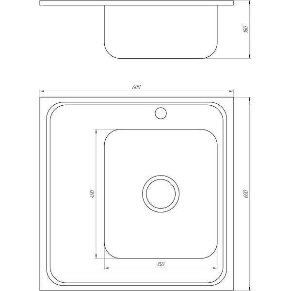 Мойка кухонная Mira MR 6060 R D Decor Right