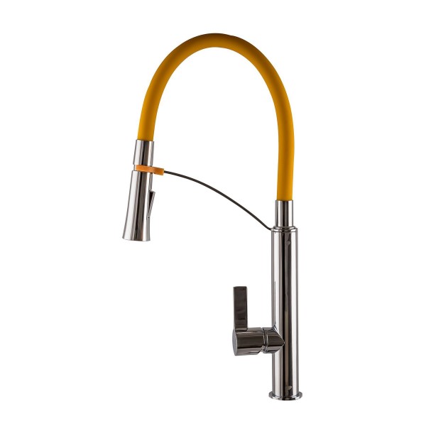 Смеситель для кухни с гибким изливом однорычажный TOPAZ 000014746