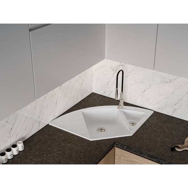 Кухонная мойка EUROPE white Miraggio