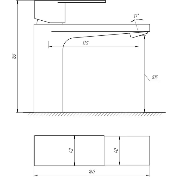 Смеситель для умывальника Globus Lux SHS-101M