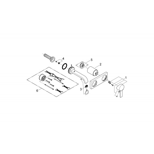 Змішувач для раковини прихованого монтажу Grohe Allure 19309000