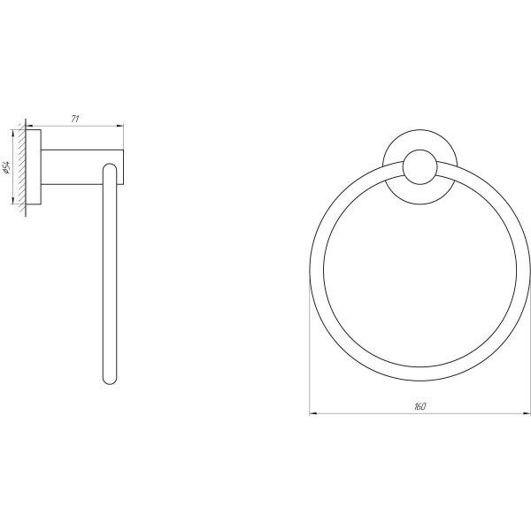 Тримач рушників Globus Lux SS 8407  SUS304