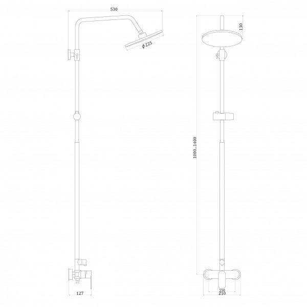 Душевая система Globus Lux ONTARIO GLO-0005
