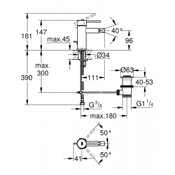 Змішувач для біде Grohe Essence New 32935001