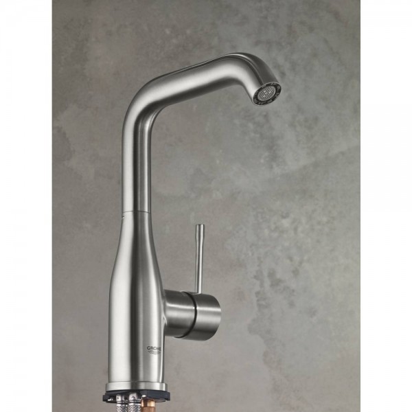 Смеситель для раковины однорычажный Grohe Essence 32628DC1 нержавеющая сталь