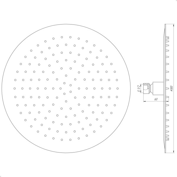 Душевая лейка Globus Lux ST-0300-R