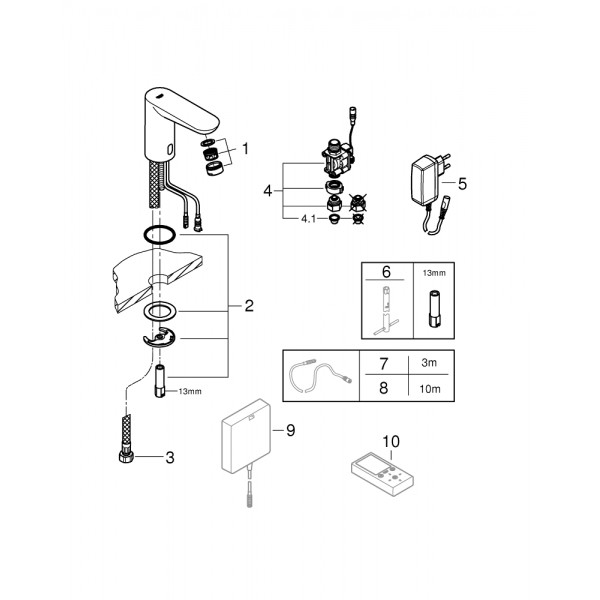 Кран для раковины электронный (сенсорный) Grohe Euroeco Cosmopolitain E 36269000