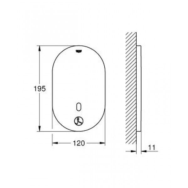 Безконтактний змішувач для душу Eurosmart Cosmopolitan E Bluetooth (36415000)