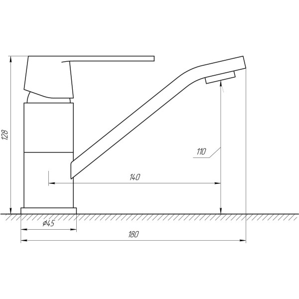 Смеситель для умывальника Globus Lux Laguna GLA-0203MQ