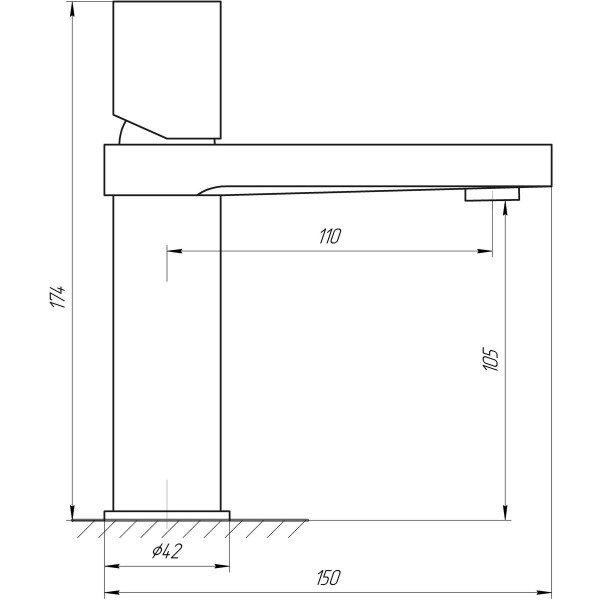 Смеситель для умывальника TOPAZ SARDINIA TS 08201-H30