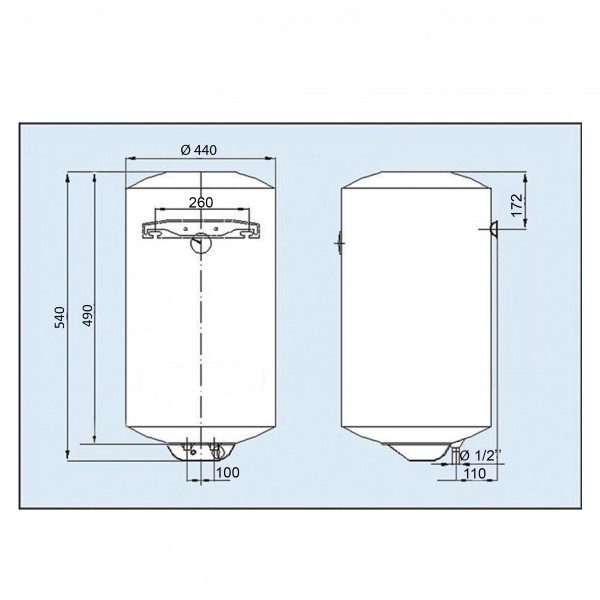 Водонагреватель LEOV LV Dry 50 l сухой тэн