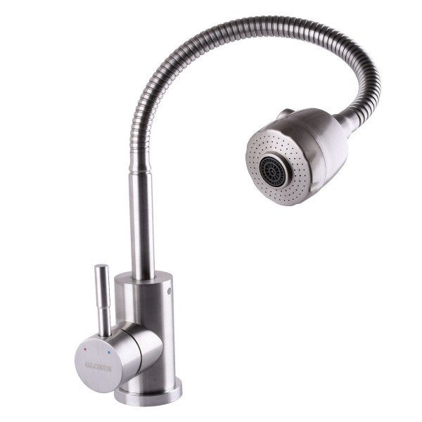 Смеситель для кухни с гибким изливом однорычажный Globus Lux 000020403