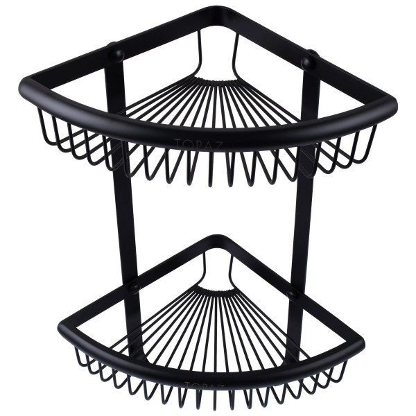 Полка двойная угловая TOPAZ TKB-4115-2-BL