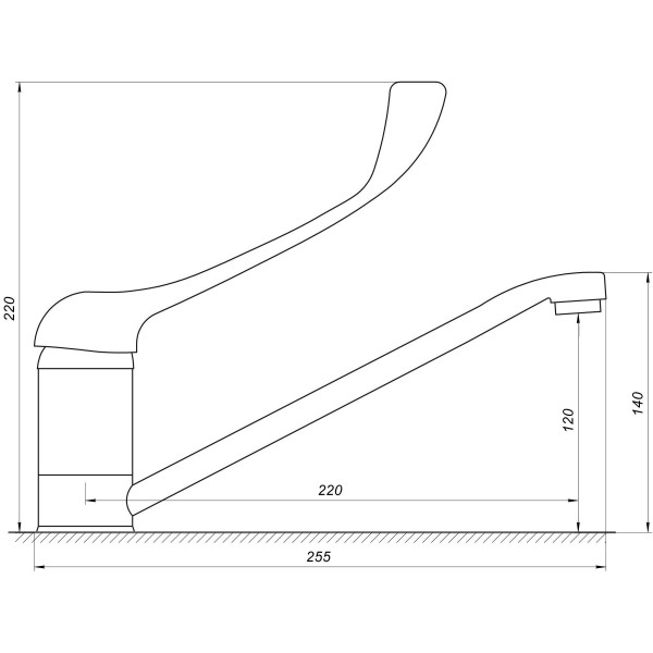 Смеситель для кухни однорычажный TOPAZ 000021460