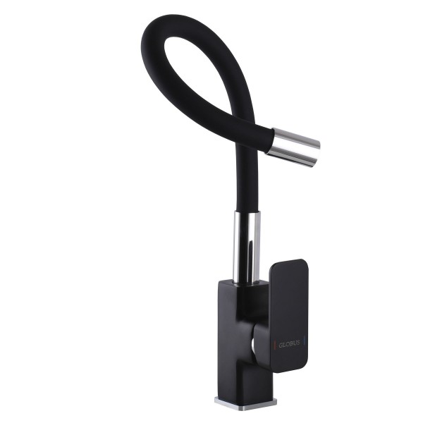 Змішувач для кухні з гнучким виливом одноважільний Globus Lux 000021852