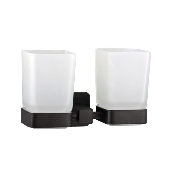 Стакан двойной Globus Lux BQ9428 черный матовый SUS304