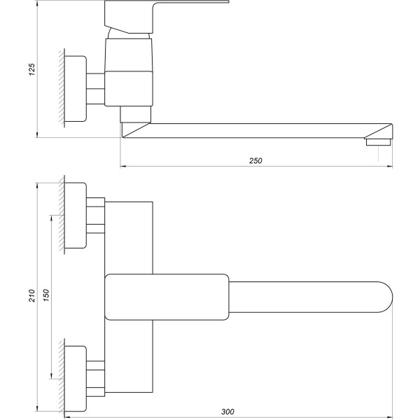 Смеситель для кухни однорычажный DOMINO 000022576