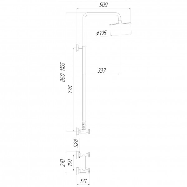 Душова система Globus Lux DUKAT SD4-SH-02