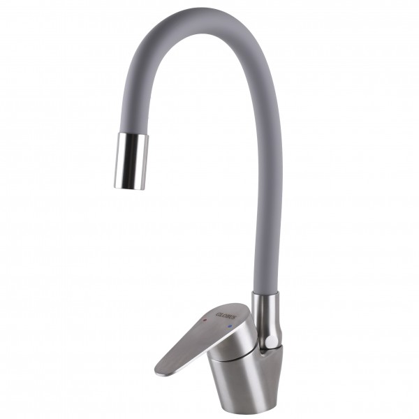 Смеситель для кухни с гибким изливом однорычажный Globus Lux 000023003