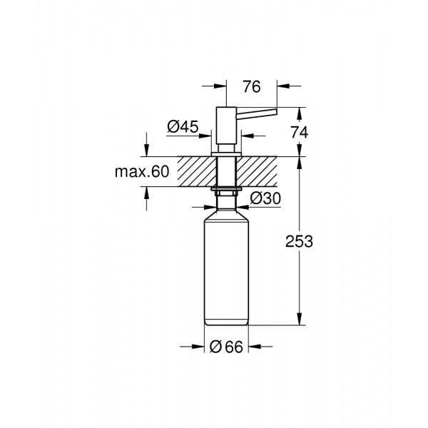 Дозатор для жидкого мыла врезной в мойку Grohe Cosmopolitan 40535DC0
