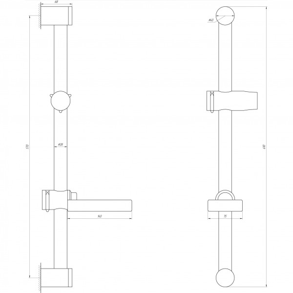 Душова стійка   см Dishi 000002487