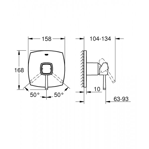 Змішувач для душу прихованого монтажу Grohe Grandera 24067000