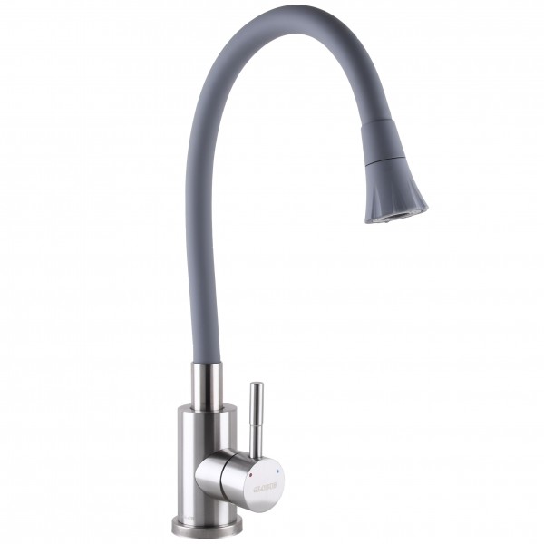 Змішувач для кухні з гнучким виливом одноважільний Globus Lux 000025226