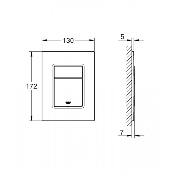 Панель змиву для прихованого бачка Grohe Skate Cosmopolitan S 37535GN0
