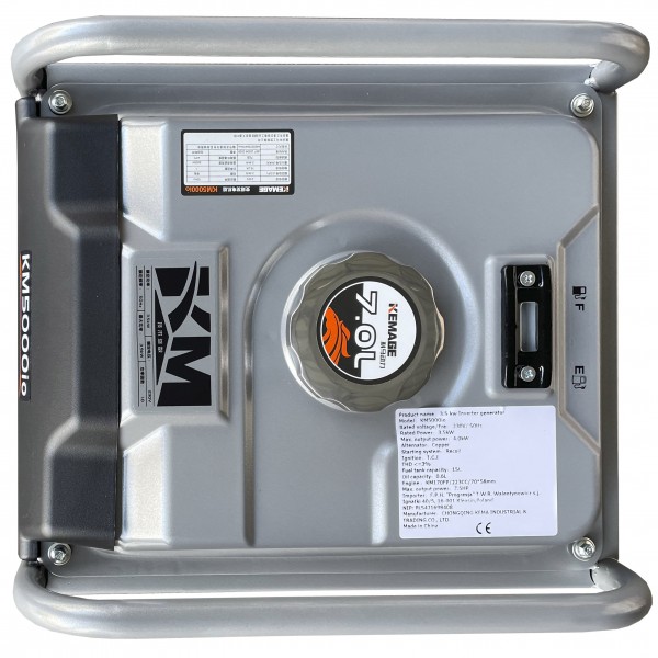 Генератор бензиновый инверторный KEMAGE  KM5000io-3 с дисплеем и дополнительным подключением генерат