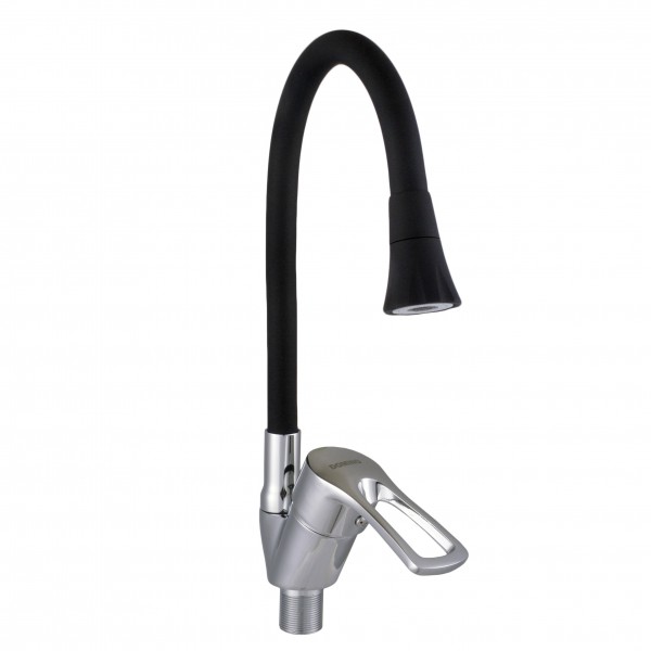 Смеситель для кухни Domino SIRIUS DSV-203SA-B01 Однорычажный Гибкий