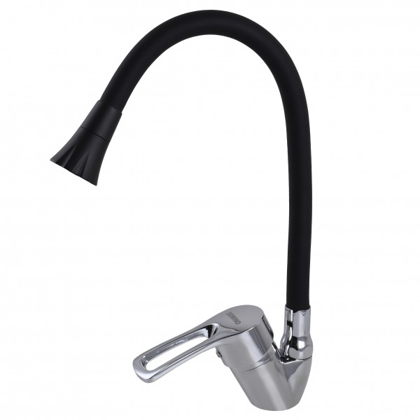 Смеситель для кухни Domino SIRIUS DSV-203SA-B01 Однорычажный Гибкий