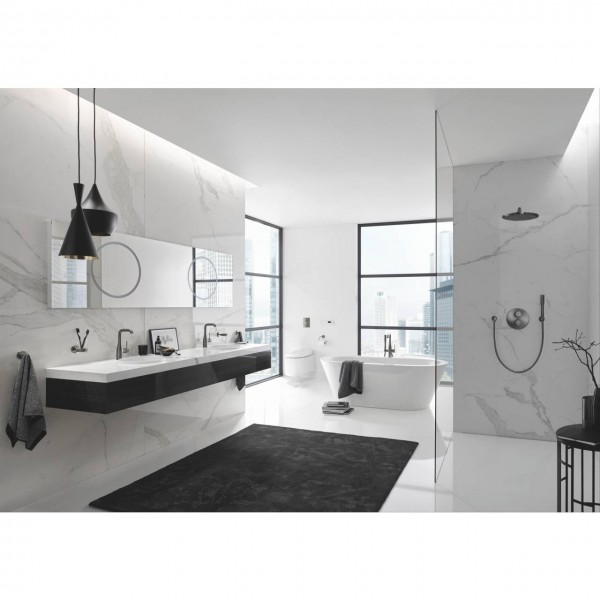 Змішувач для раковини чорний графіт одноважільний Grohe Essence 32628AL1