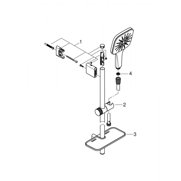 Стойка для душа 90 см Grohe Rainshower SmartActive Cube 26586000