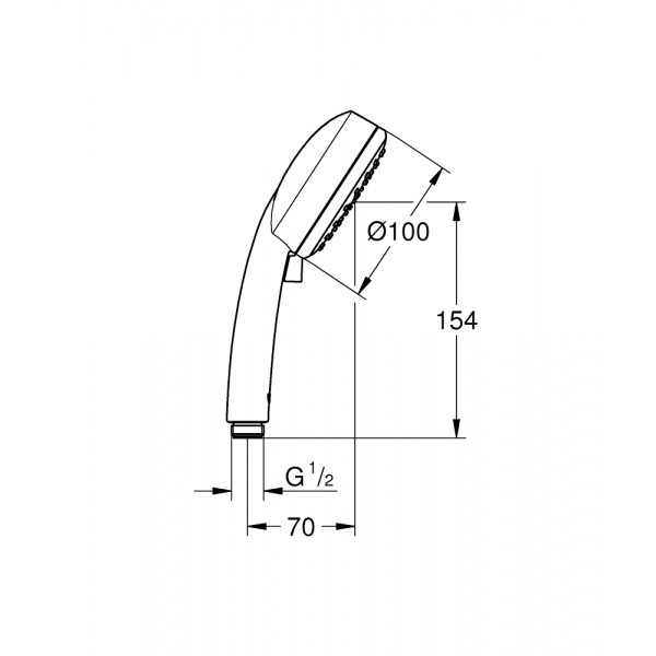 Ручна лійка для душу Grohe Tempesta Cosmopolitan 27571002 хром