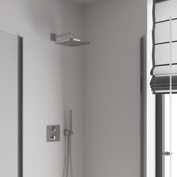 Верхній душ з кронштейном до стіни з WaterSaving Tempesta 250 Cube  (26687000)